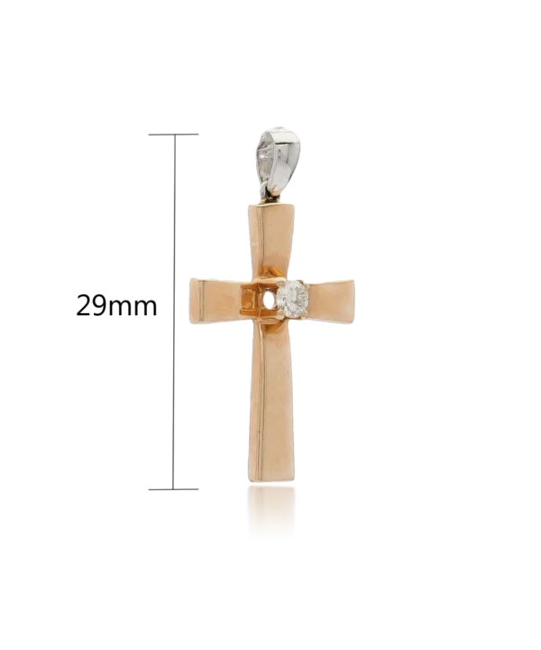 Auksinis pakabukas su briliantu "kryželis" - Image 3